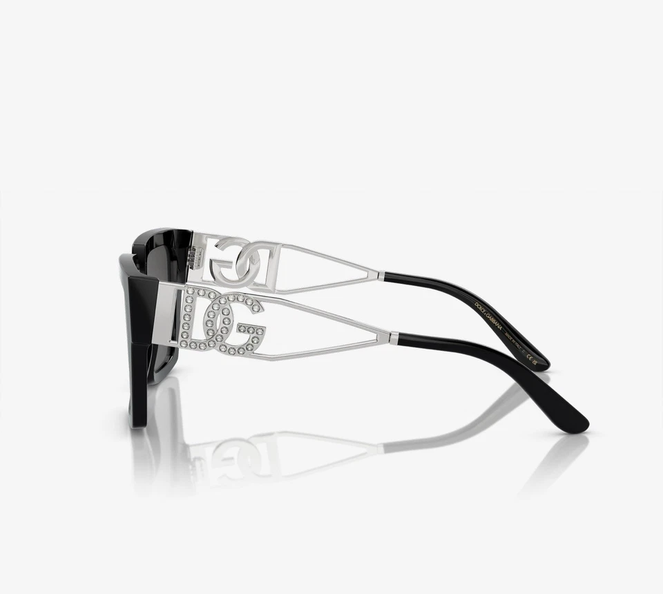 Gafas de sol Dolce & Gabbana para mujer DG4446B 501/87 53 mm negras - lentes gris oscuro - NUEVAS Foto 3 de 4