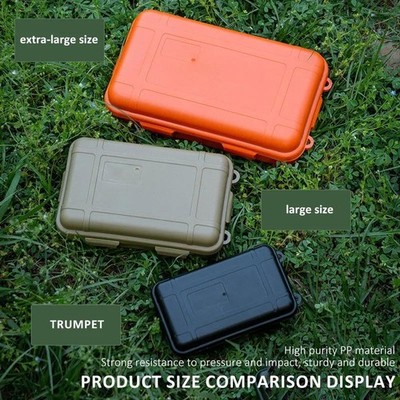 Outdoor Survival Kit Edc Waterproof Hard Case Sealed Storage Box Fishing Tools