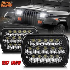 Pair For Jeep Wrangler Yj 1987-1995 5x7 7x6 Inch Led Headlights H6054 Rectangle Pair For Jeep Wrangler Yj 1987-1995 5x7 7x6 Inch Led Headlights H6054 Rectangle