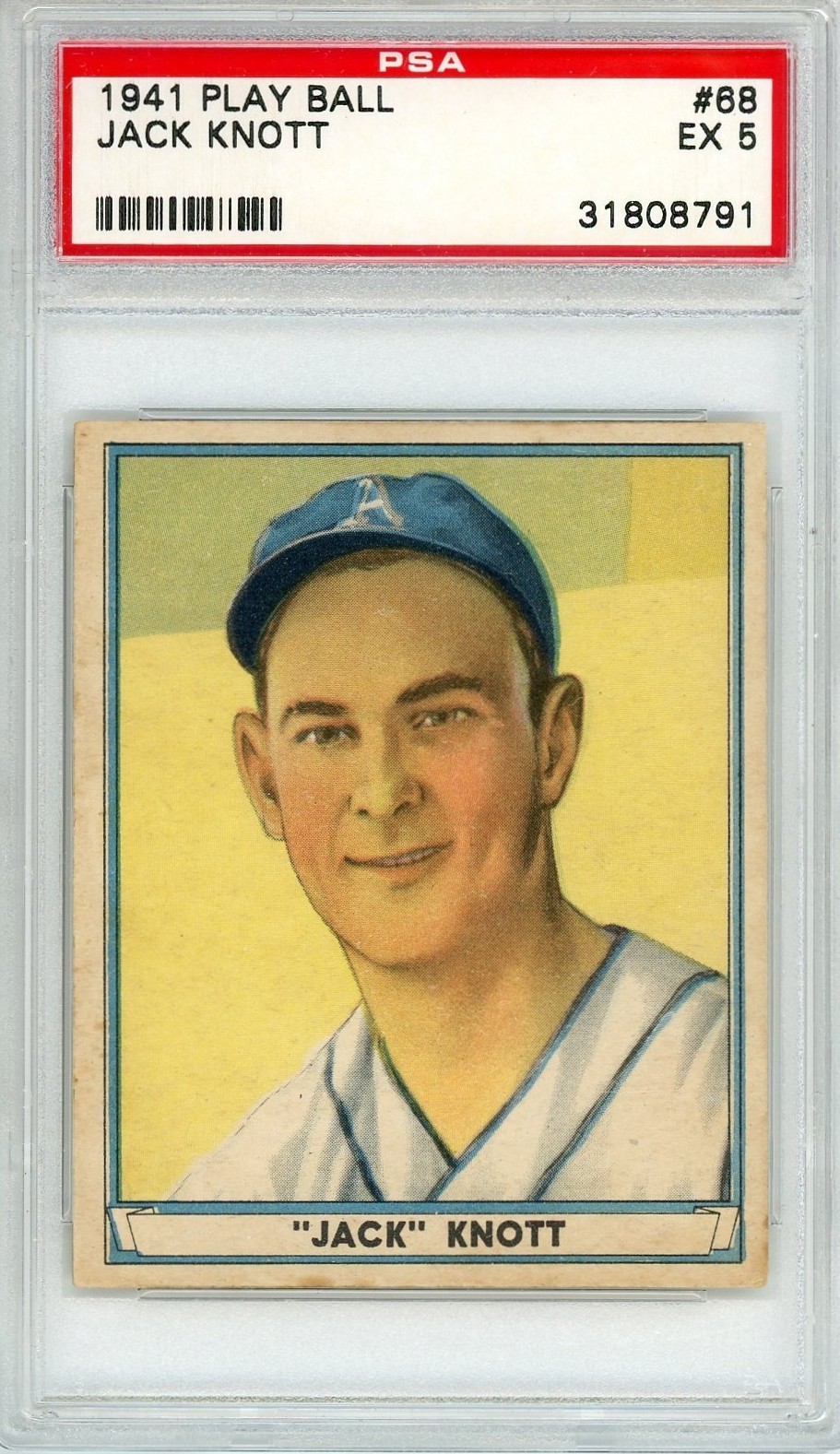 1941 Play Ball Jack Knott #68 PSA 5 P1471
