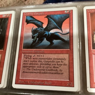 MTG Magic the Gathering Granite Gargoyle (156/306) Revised Edition -great cond.