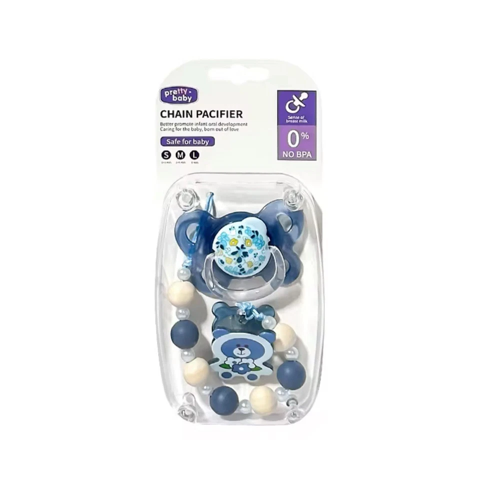 Baby silicone pacifier with chain - Image 3 of 3