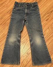 Levi's Orange Tab Bell Bottom Jeans Kids 23x22 Blue Vintage 70s