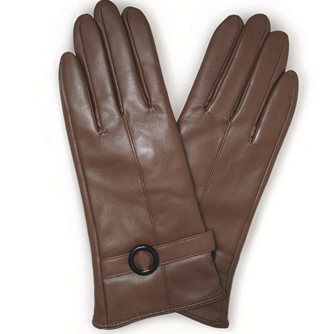 🧤 Dsane Womens L Texting Touchscreen Leather Driving Winter Gloves Light Brown