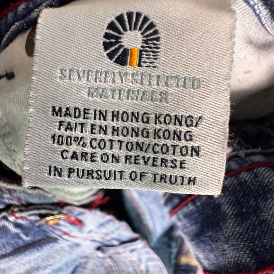 VTG Akademiks Mens Denim Shorts 42 Blue Acid Wash Embroidered Pockets Y2K - Image 4 of 4