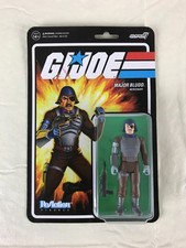 2021 GI Joe Major Bludd Mercenary ReAction Action Figure Super 7 On Card