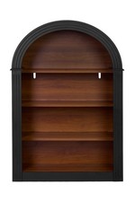 4-Shelf Floor Arched Display Bookcase Wood Open Tall Bookshelf Storage Cabinet
