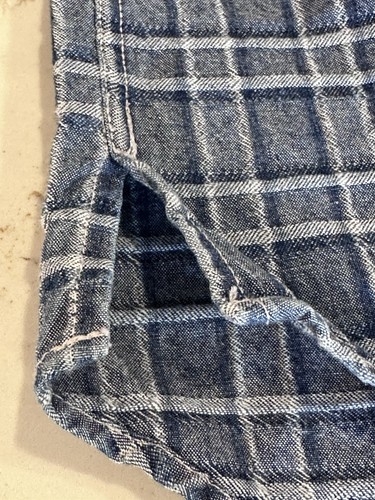 Vintage 90s LEVIS Western Chambray Button Up Shirt Mens Size XL Shadow-Plaid - Picture 9 of 15