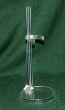 Set of 4 Hard-to-Find CLEAR PLASTIC BARBIE WAIST SYNCH DOLL STANDS NO LOGO