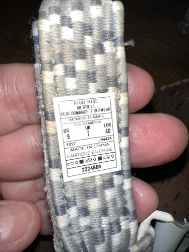 Merrell Around Town Sunvue Toe Loop Gray & White Woven Sandals Adj Strap Women 9 - Picture 7 of 7
