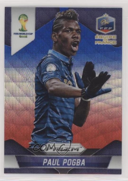 2014 Panini Prizm World Cup Blue & Red Wave Prizm Paul Pogba #79 7xr