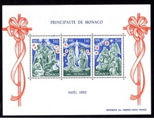 MONACO:  1982, MINI SHEET, CHRISTMAS. MNH