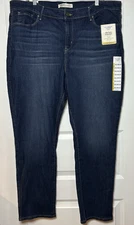 Levi Strauss Co Signature Mid Rise Straight Leg Mid Rise Jeans Womens 20s 40x30