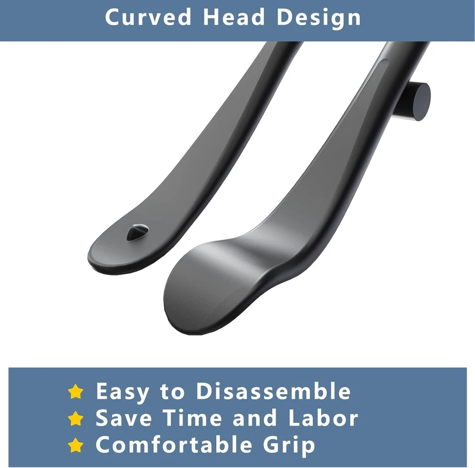 2-Pack Tire Mount and Demount Iron Tubeless Tire Removal Tool 37 in Black Foto 4 de 4