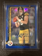 2025 TOPPS CHROME ROOKIE AUTOGRAPH VARIATION RA-WH WILL HOWARD BLUE /150