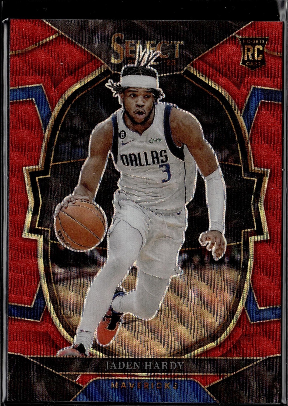 2022-23 Panini Select #80 Jaden Hardy Red Wave Prizms