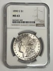 1890-S San Francisco Mint Morgan Silver Dollar NGC MS63 Better Date