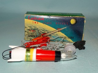 TWO STAGE ROCKET RADIO ORIGINAL BOX CALRAD JAPAN