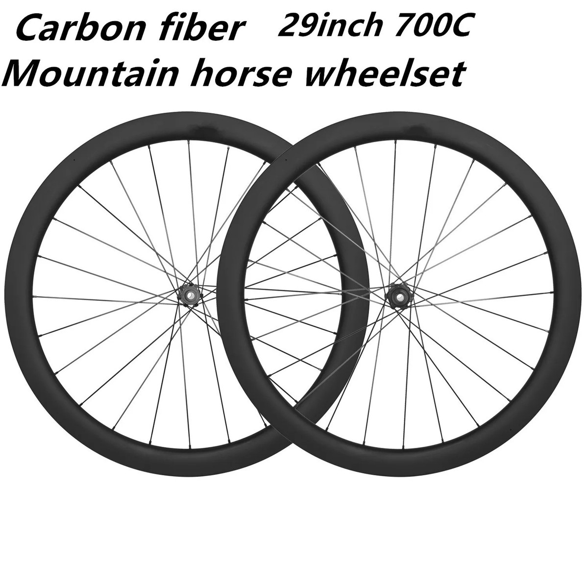 Carbon Fiber Gravel Mountain Bike Wheelset 700c/29inch Disc Brake