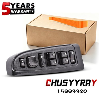 Driver Side Door Lock Switch & Power Window Switch with Black Bezel 15883320