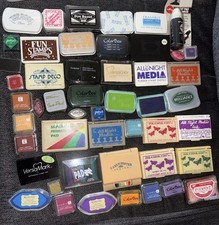 Mixed Bulk Lot Of 49 Craft Ink Pads All Night Media studio g Color Box Etc AS IS