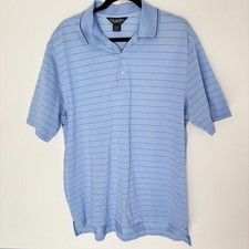 Brooks Brothers Men s Performance Knit Polo Shirt Size Large Light Blue C63