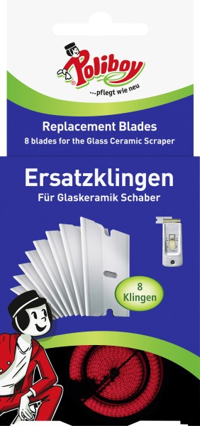 Poliboy Ersatzklingen FüR Glaskeramik Schaber 8 StüCk Kochfeldschaber-image