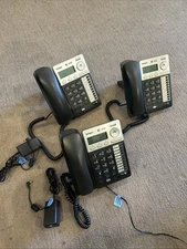 Lot Of 3 AT&T SB67025 CORDED OFFICE TELEPHONES W Adapters Free Ship