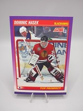 1991-92 Score American Dominik Hasek #316 Rookie Card RC Buffalo Sabers . rookie card picture