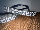 Authentic Michael, Kors Platform Flip-Flops Size 11, NavyWhite W/ Silver Logo — photo 7