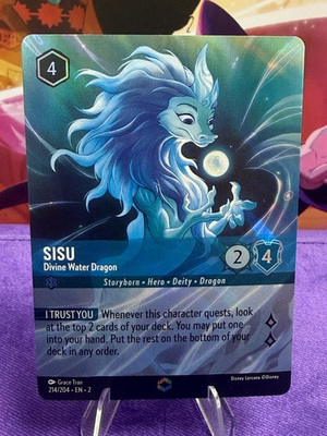 #ad Sisu Divine Water Dragon Enchanted 214 204 Rise of the Floodborn Holo $199.00