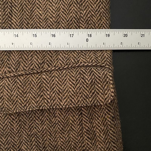 Harris Tweed Cheval Castletex Sport Mantel 39 S braun Fischgrät Slim Fit 2 Knopf - Bild 13 von 16
