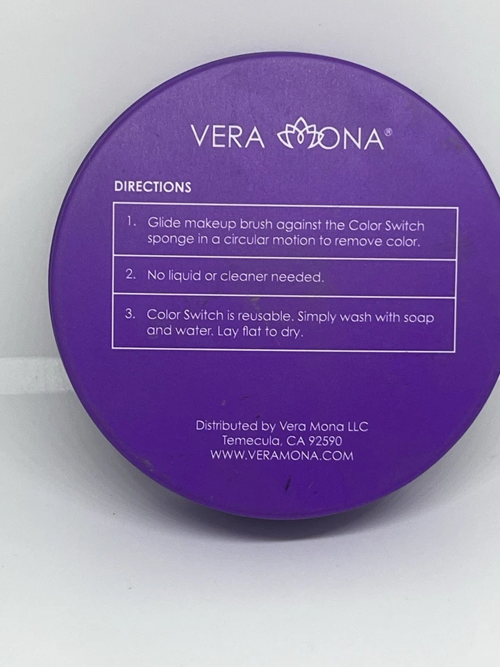 Quitar Maquillaje De Pinceles Vera Mona Interruptor de Color Reutilizable Instantáneo Nuevo Sin Caja Foto 2 de 4