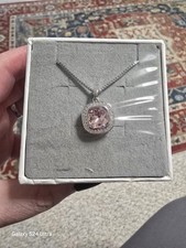 Made With Pink Swarovski Crystal Pendant  Chain