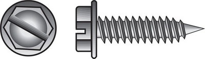 Hillman 82226 Steel Hex Washer Head Slotted Self Piercing Screw #8 x 1/2 in.