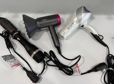 3 X Hair Dryers Styler Brush Revlon Ceramic 1875, Confu KISS Rose Gold WORKS