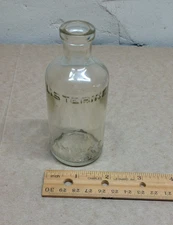 Listerine Pharmacal Lambert Co. Glass Bottle 4-1/4" Tall Vintage Apothecary
