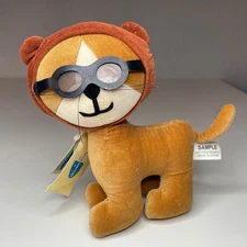 Vintage Dakin Dream Pets SAMPLE Pilot Cat Plush 6” Brown With Tags *READ*