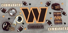 WASHINGTON COMMANDERS Football DIY Transfer Sticker Cup Wrap DIY Glasses Bottles