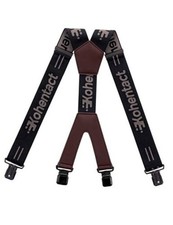 Men  s Industrial Strength Suspenders 2-Inch Wide X-Back Heavy Duty Braces Black