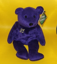1998 Salvino s Bamm Beano Mark McGwire 25 Purple Plush Bear - Mint - P.V.C....