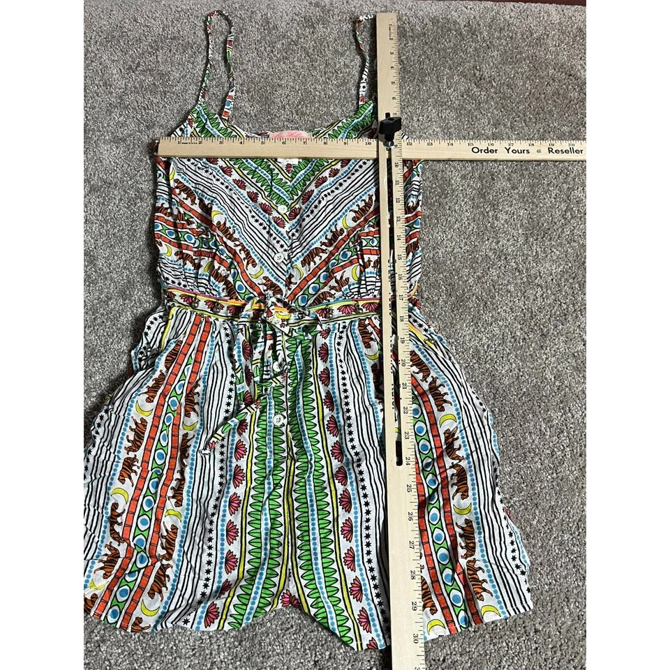 Mara Hoffman Mameluco Natación Cubrir XS Boho Chic Tribal Festival Resort Indie Y2K Foto 3 de 4