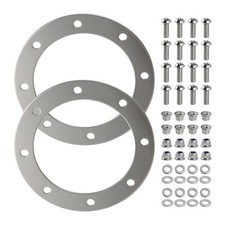 3.5" ID Side Exit Exhaust Bezels 2pc 304 Stainless Steel W/16 Bolts Nuts