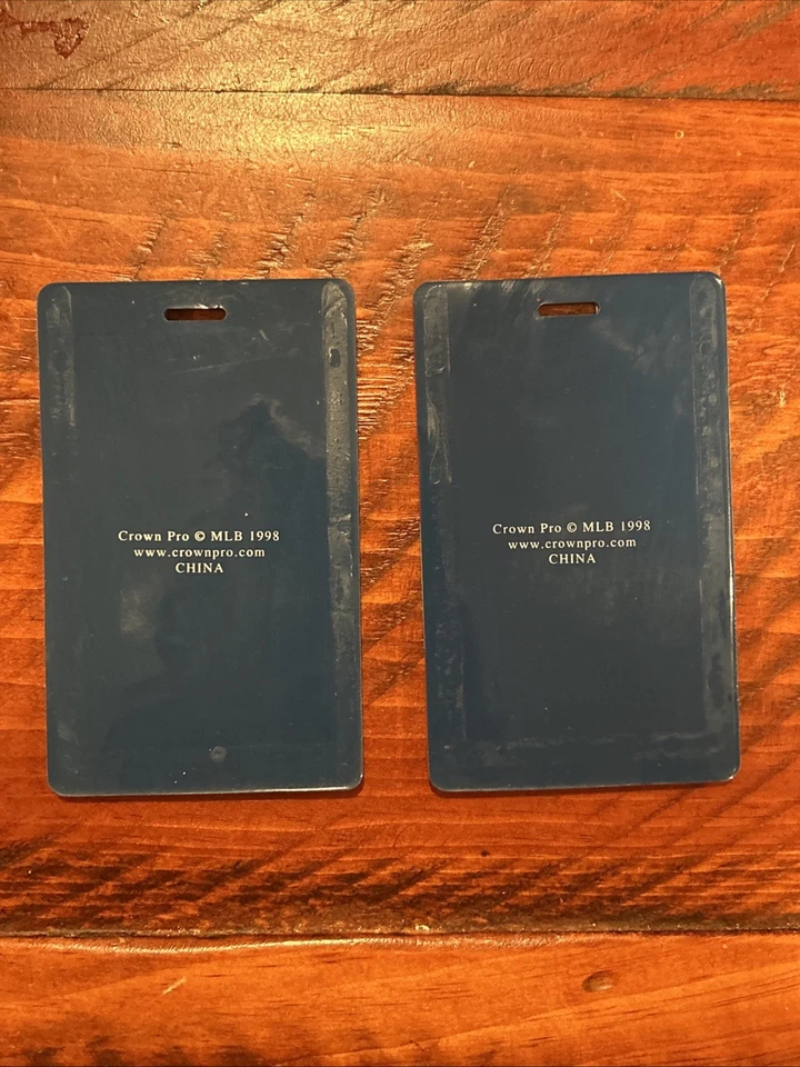 Vintage 90s Atlanta Braves Baseball Luggage Tag MLB Merchandise Nice Set Of 2 - Image 2 of 3