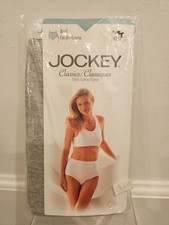 Vintage Jockey 1998 Classics Brief Panty 100 Cotton Size 7 Hips 42-44 Grey NEW