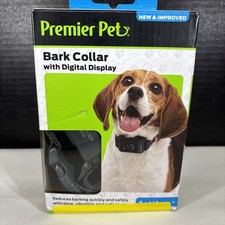 Premier Pet Bark Collar Digital Display Reduces barking quickly safely OPEN BOX