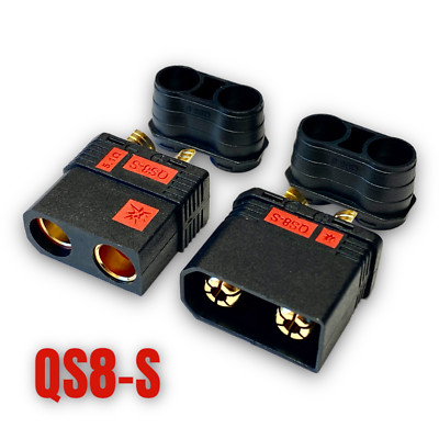 1 Paar Antiblitz Goldstecker QS8-S QS8 Stecker Buchse E-Fahrrad E-Roller E-Bike 