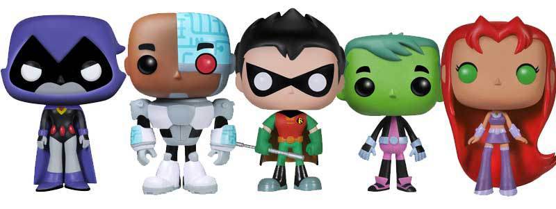 FUNKO POP! Teen Titans Go!__ROBIN_STARFIRE_BEAST BOY_RAVEN_CYBORG
