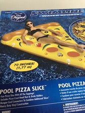 Giant Inflatable Pizza Slice -Set Of 2 Swimline Float Raft