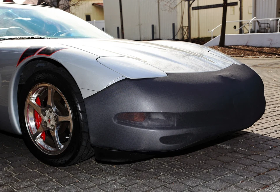 1997 -2004 C5 Corvette Front Bumper Nose Mask Bra NoviStretch Mesh EASY ON & OFF - Image 3 of 4